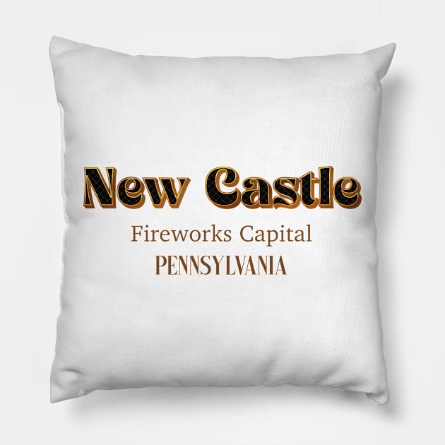 New Castle Fireworks Capital Pillow by PowelCastStudio