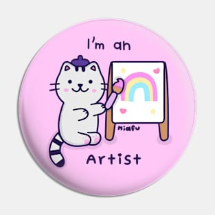 Kitty artist Pin