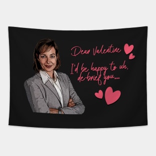 CJ Cregg Valentine's Card Tapestry