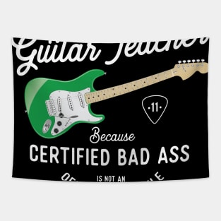 Guitar Teacher print - Bad Ass Job Title product Tapestry