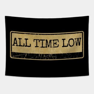 Aliska text black retro - ALL TIME LOW Tapestry