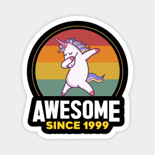 Unicorn Cute, Awesome Since 1999, Born In 1999 Birthday Magnet