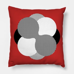 Monochrome Polka Geometry Pillow