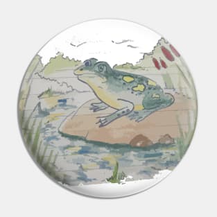 Frog Retro Vintage 60s Drawing Pin