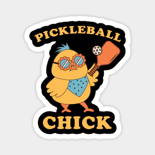 Pickleball Chick - retro Magnet