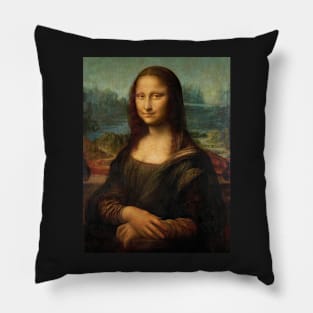 Portrait of Mona Lisa del Giocondo Pillow