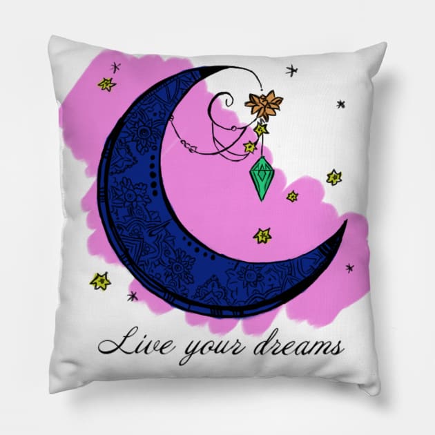 Live your dream Pillow by ketsomer8