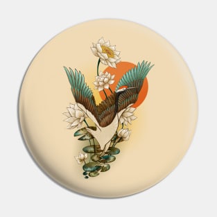 Crane Dance Pin