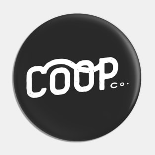 COOP CO Wordmark in White Pin