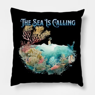 The Sea Is Calling Pillow