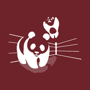 Wrestling Pandas Dark T-Shirt