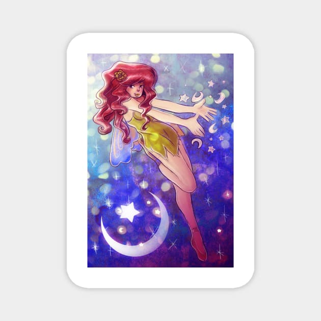 Stars and Moon Fairy Magnet by saradaboru