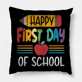 Pencil Happy First Day Of School Teacher Pillow