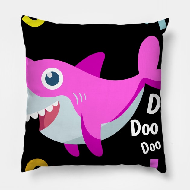 Big Sister Shark doo doo doo Cutest Sister Ever. Best Sister Ever Sisters Day Gift T-Shirt Pillow by heidiki.png