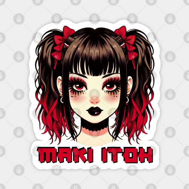 Maki Itoh (Dark Letters) Magnet by Tiger Mountain Design Co.