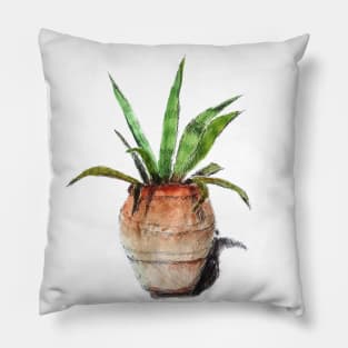 AMERICANA AGAVE in pot Pillow