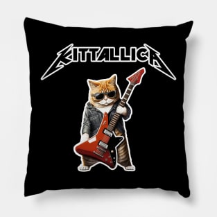 Cat Playing Guitar Pillow