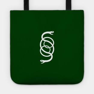 Two-headed snake connected in a symbol of infinity. Tote