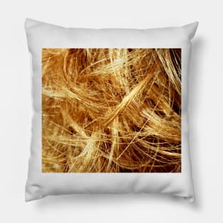 Curly Red hair close up Pillow