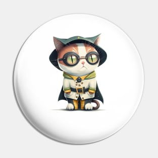 Cat wearing costume Pin