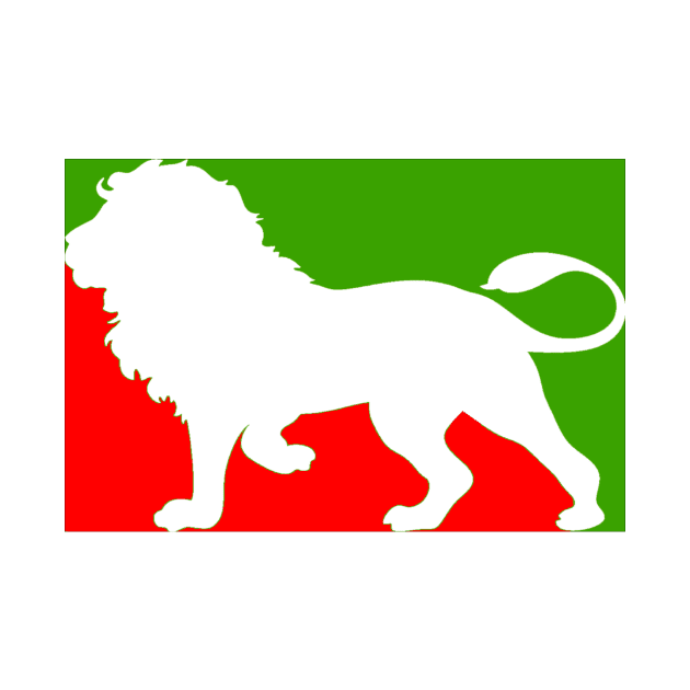 LION, RED WHITE GREEN by Unique Shop