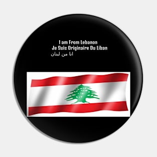 I am From Lebanon Pin