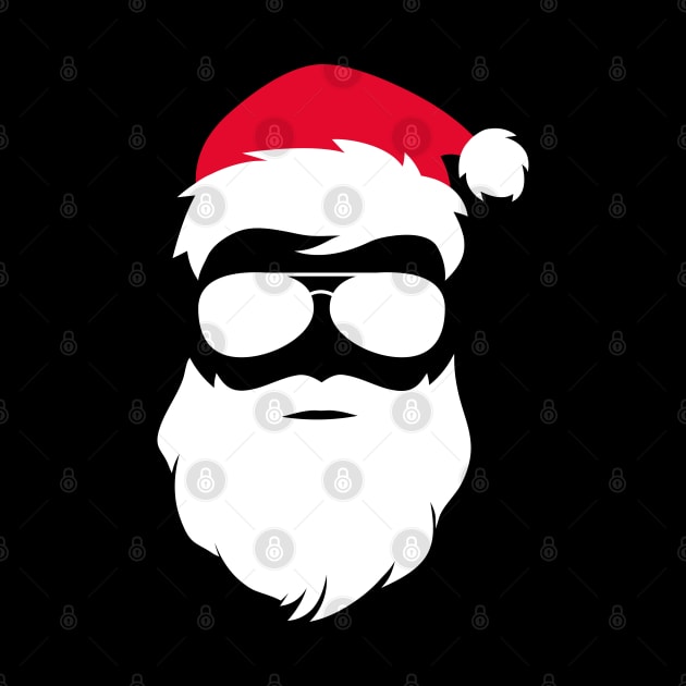 Funny Santa Claus with Sunglasses Christmas by yoveon