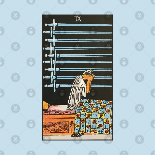 Nine of swords tarot card by Nate's World of Tees