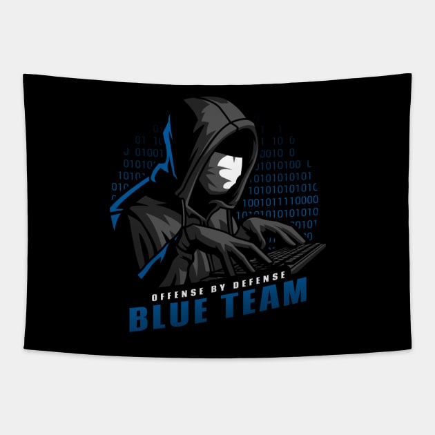 Blue Team | Hacker Design Tapestry by leo-jess