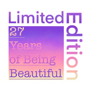 27 Year Old Gift Gradient Limited Edition 27th Retro Birthday T-Shirt