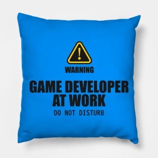 Game Developer At Work. Do Not Disturb Pillow