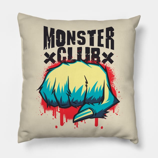 Monster Club Pillow by Safdesignx