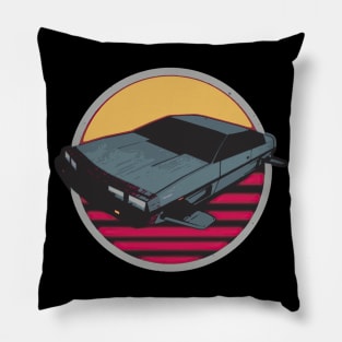 Flying Delorean Vectorised Pillow