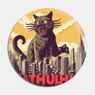 Retro Cathulhu in New York Pin