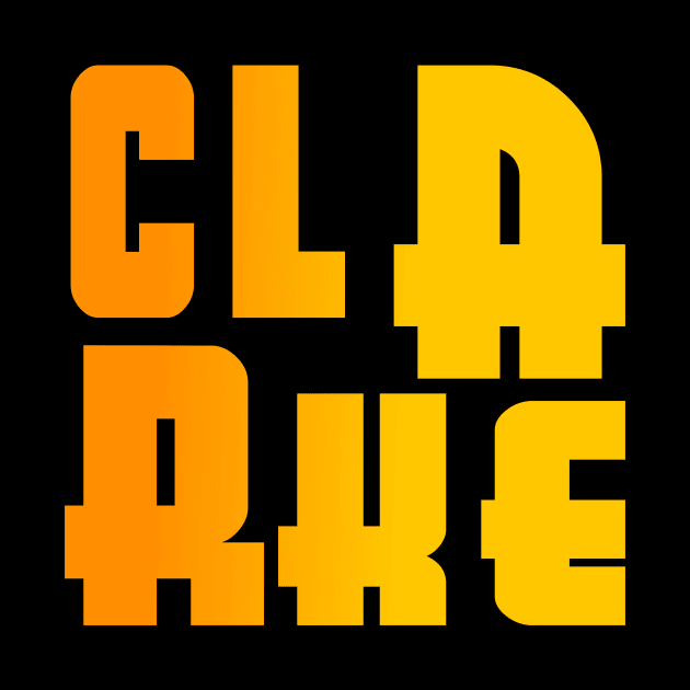 Clarke, name, typography by Furashop