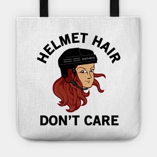 Hockey Helmet Hair Don't Care Red Head Tote