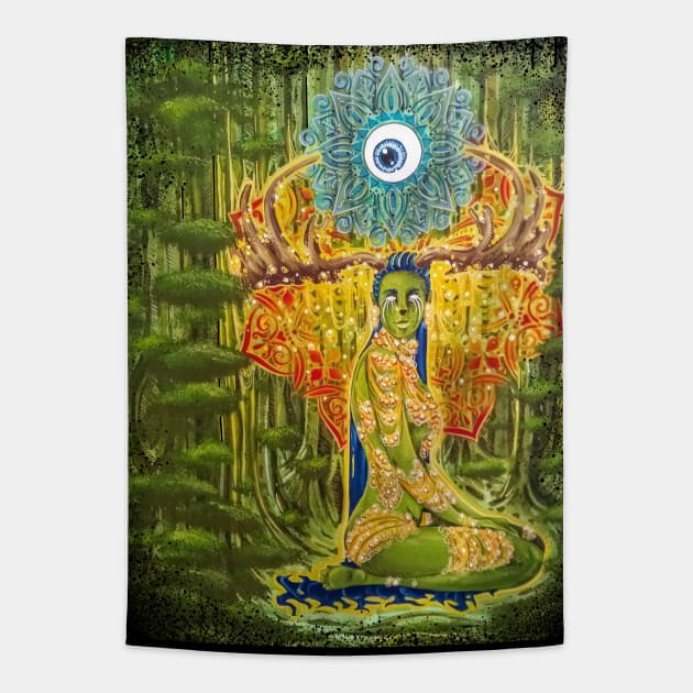 The Alluring eye Tapestry by paintchips