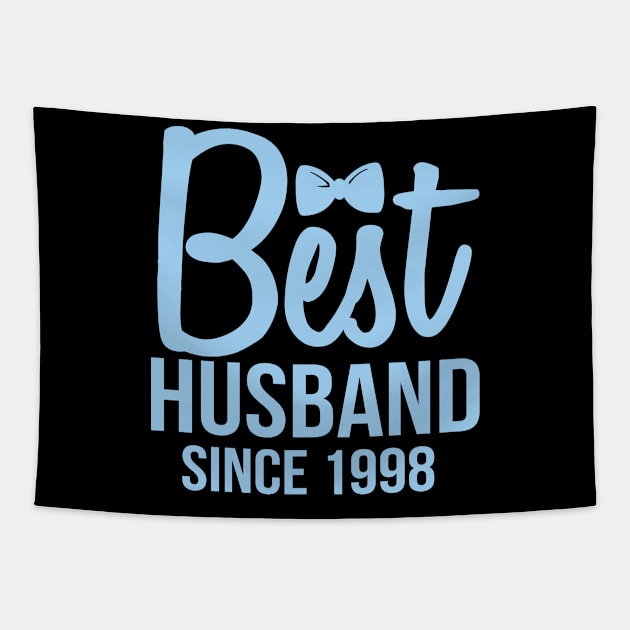 'Best Husband Since 1998' Sweet Wedding Anniversary Gift Tapestry by ourwackyhome