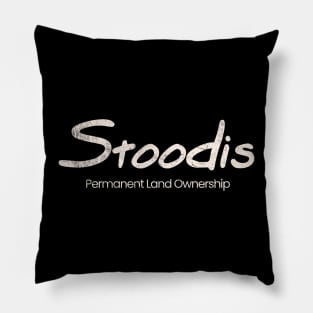 Stoodis Permanent Ownership White Print Pillow