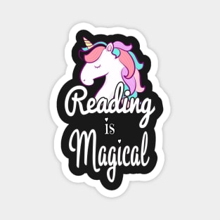 Reading Is Magical Unicorn - Cute Librarian Magnet