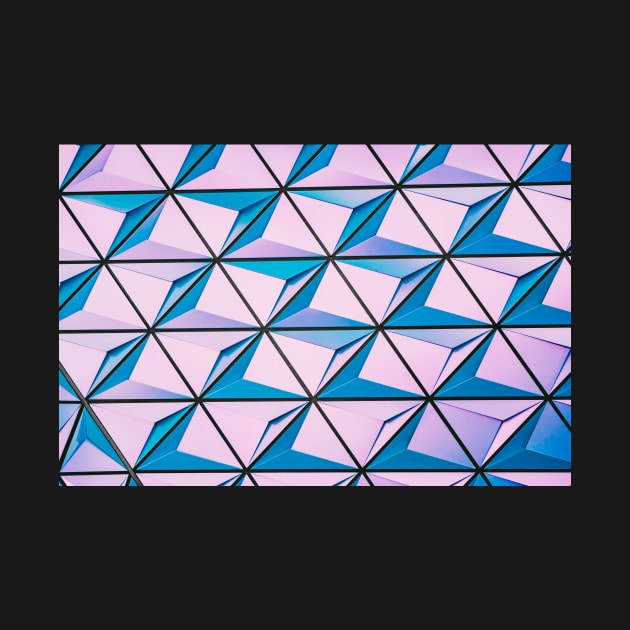 Geometric Triangles (Blue/pink) by kiramrob