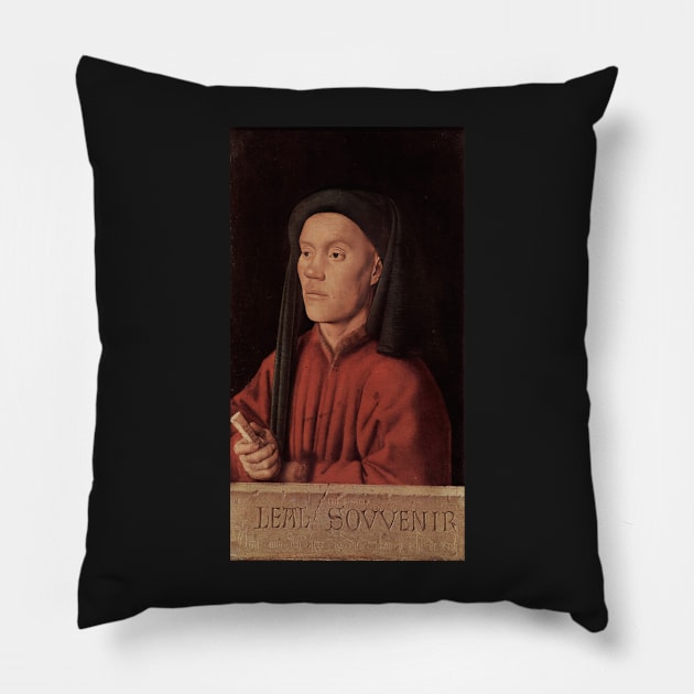 portrait of a young man 1432 - Jan van Eyck Pillow by Kollagio