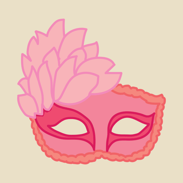 Pink Mardi Gras Mask by courtneylgraben