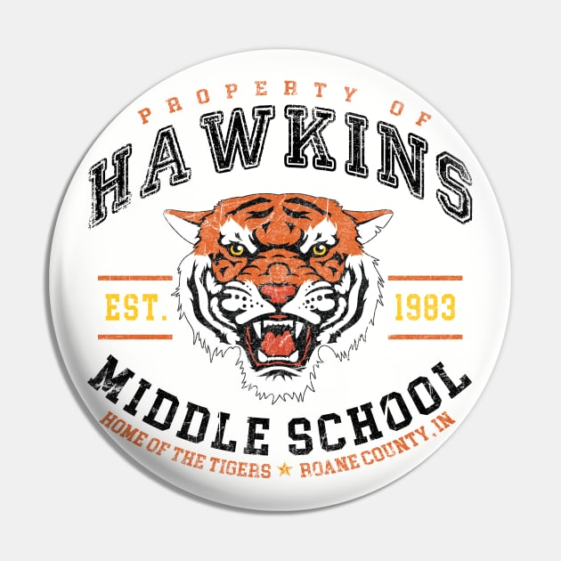 Hawkins Middle School 1983 Color Lts Pin by Alema Art