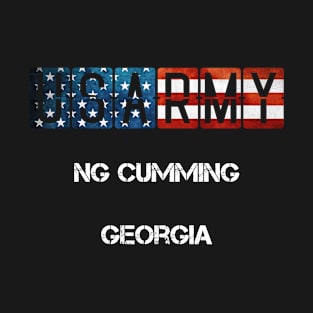 NG Cumming Georgia US Flag Army T-Shirt