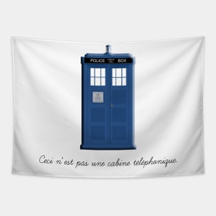 Tardis Magritte Tapestry