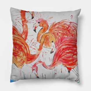 Funky Flamingos Pillow