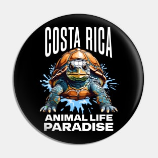 Ecotourism Adventure 🐢 Costa Rica's Animal Life Paradise Pin