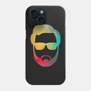 Color pattern silhouette of a male face Phone Case