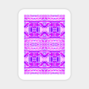 Pink Tribal Geometric Pattern Magnet